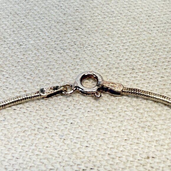 Sterling Silver Italian Snake Chain Bracelet Signed Minimal Dainty 7.5" - Picture 2 of 7